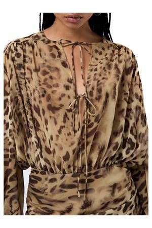 Yulia Lace Up Mini Dress Animalier THE ANDAMANE | T180155BTNP255830